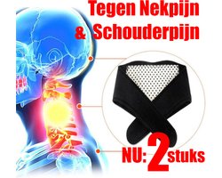 Orthopedisch Toermalijn Infrarood Massage Zelfwarmend - Magneet - Nekpijn - Nekklachten - Nekband - Nekbrace - 2 Stuks - S-M