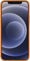 Coque en Siliconen Smartphonica pour coque iPhone 12/12 Pro avec intérieur souple - Oranje / Coque arrière