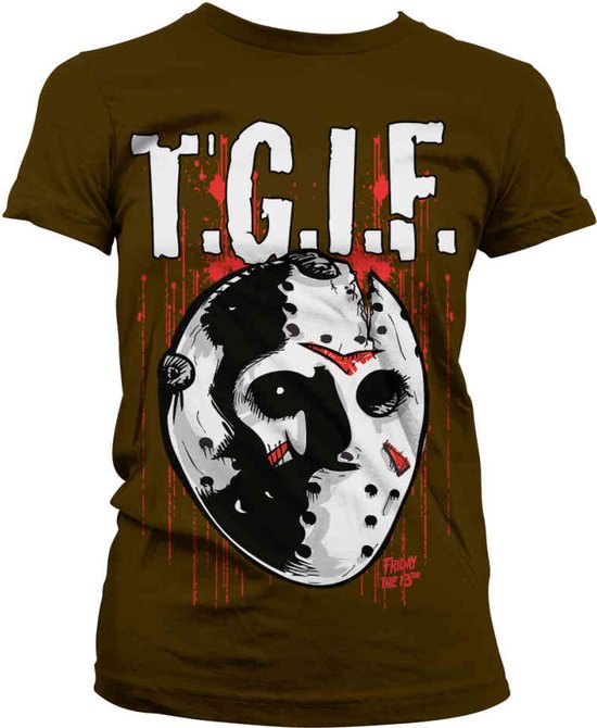 Friday The 13th Dames Tshirt -S- T.G.I.F. Bruin