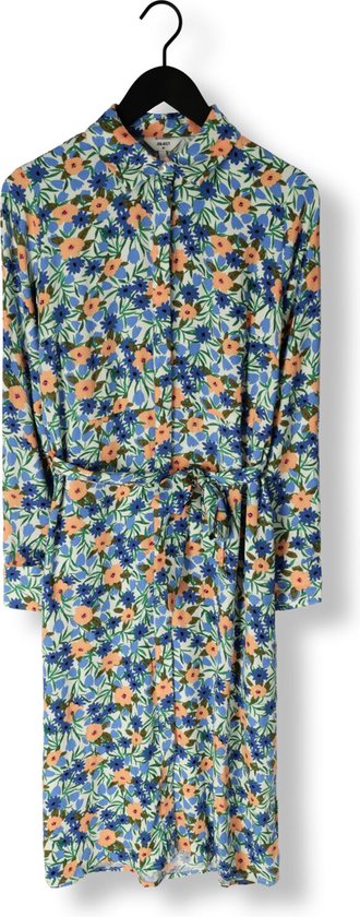 Object Jhiromi L/s Shirt Dress 126 Jurken Dames - Kleedje - Rok - Jurk - Blauw - Maat 34