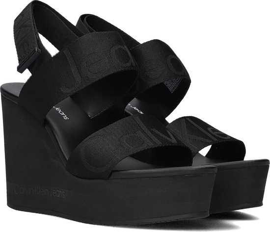 Calvin Klein Wedge Sandal Webbing Sandales pour femmes - Avec talon compensé  - Femme -... | bol.com