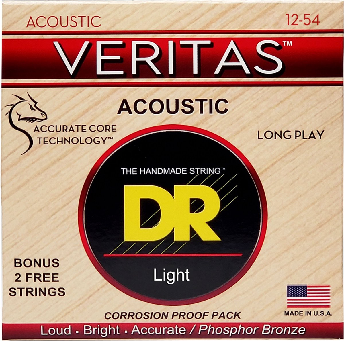 DR Strings VTA-12 Veritas Akoestische Gitaarsnaren (12-54)