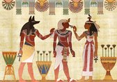 Diamond Painting Egyptische tekening 40x50cm. (Volledige bedekking - Vierkante steentjes) diamondpainting inclusief tools