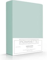 Romanette  Standaard hoeslaken - Maat: 200 x 200 - Katoen - Groen - Romanette - Maat: 200 x 200