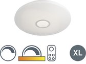 Leuchten Direct Jona - Moderne LED Dimbare Plafondlamp met Dimmer - 1 lichts - Ø 590 mm - Wit - Woonkamer | Slaapkamer | Keuken