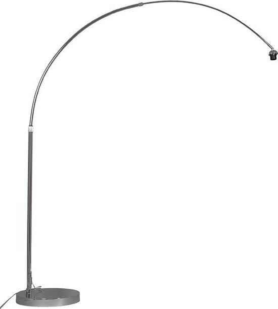 QAZQA Arc - Lampe à arc sur pied - 1 lumière - 170 cm - chrome