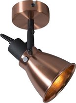 QAZQA Jos 1 – Plafondlamp en wandlamp – 1 lichts – mm – koper