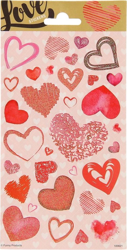 Stickervel Twinkle – Hartjes