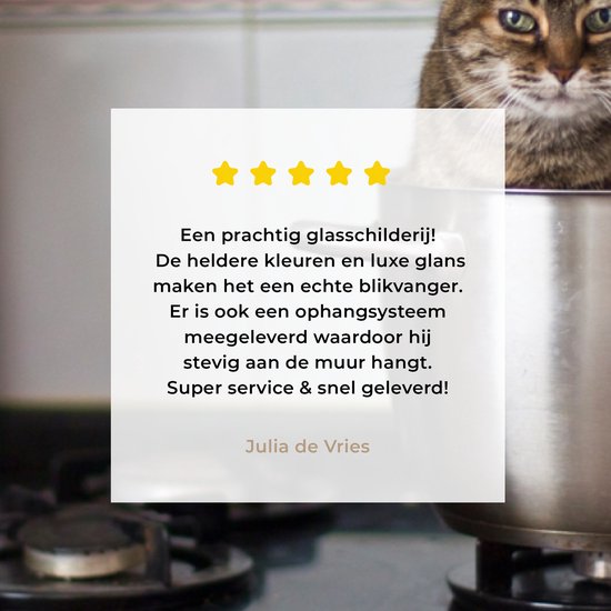 Peinture sur Verre - Chat - Pan - Cuisine - 80x40 cm - Peintures sur Verre Peintures - Photo sur Glas