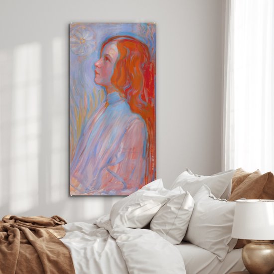 MuchoWow® Tableau en verre 60x120 cm - Peinture sur verre acrylique - Dévotion - Piet Mondriaan - Photo sur verre - Peintures