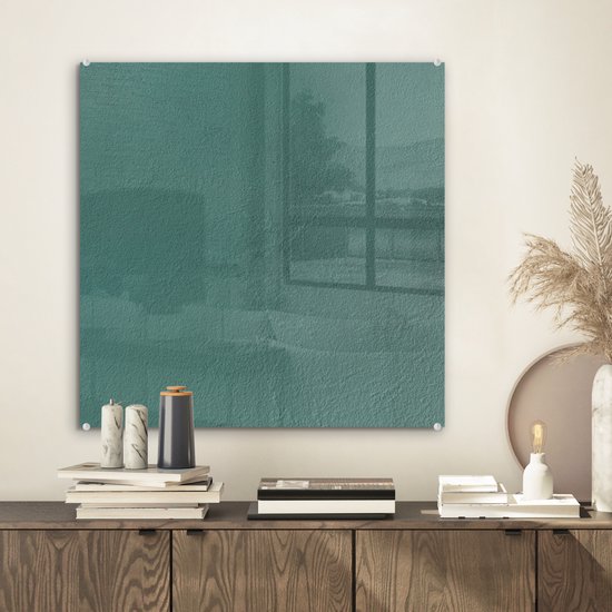 MuchoWow® Peinture sur verre 50x50 cm - Peinture sur verre acrylique - Vert - Peinture - Mur - Photo sur verre - Peintures