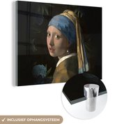 Peinture sur verre - Fille à la perle - Johannes Vermeer - Fleurs - 160x120 cm - Peintures sur Verre Peintures - Photo sur Glas