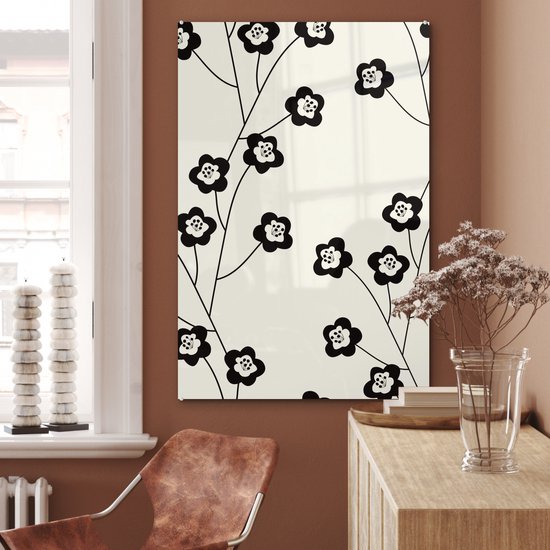 ® Glasschilderij 80x120 cm - Schilderij acrylglas - Natuur - Patronen - Boterbloem - Foto op glas - Muurdecoratie woonkamer - Wanddecoratie slaapkamer - Schilderijen