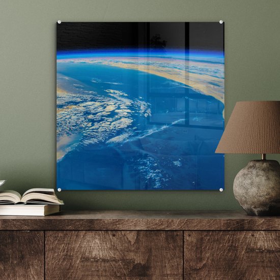 Peinture sur Verre - Terre - Espace - Ciel - 50x50 cm - Peintures sur Verre Peintures - Photo sur Glas