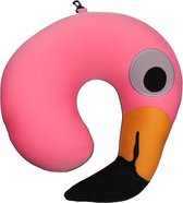Bitten reis nekkussen flamingo -reiskussen - Roze -Polyester