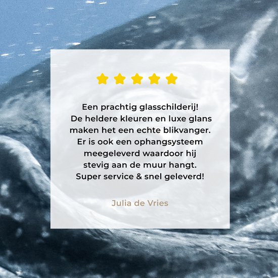 MuchoWow® Peinture sur verre 120x90 cm - Peinture sur verre acrylique - Water - Animaux - Baleine à bosse - Photo sur verre - Peintures