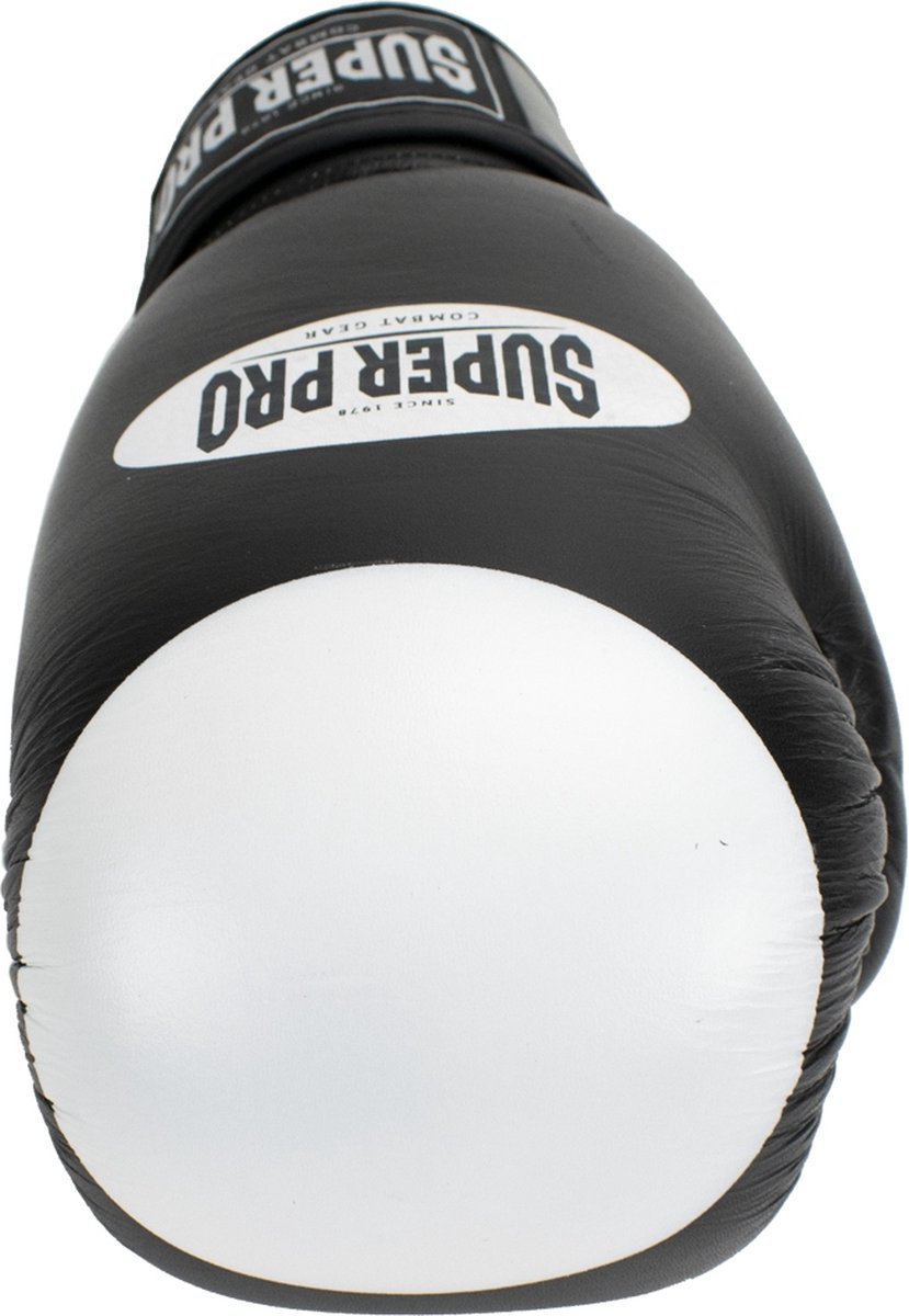 Super Pro Combat Gear Boxer Pro Bokshandschoenen Klittenband Zwart/Wit 18oz