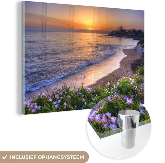 MuchoWow® Glasschilderij - Strand van Shell Beach - 180x120 cm - Acrylglas Schilderijen - Foto op Glas