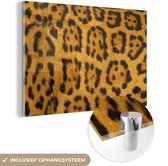 MuchoWow® Peinture sur Verre - Fourrure de Léopard - 90x60 cm - Peintures sur Verre Acrylique - Photo sur Glas
