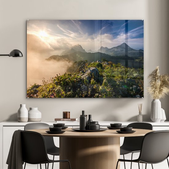 Peinture sur Verre - Berg dans la Brume - 120x80 cm - Peintures sur Verre Peintures - Photo sur Glas