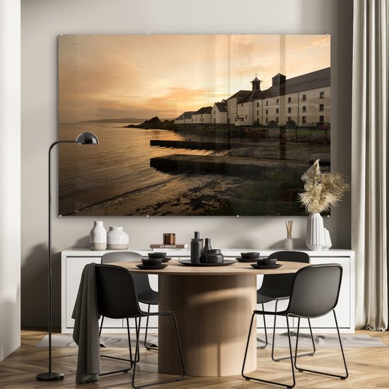 Peinture sur Verre - Coucher de Soleil à la Distillerie - 180x120 cm - Peintures sur Verre Peintures - Photo sur Glas