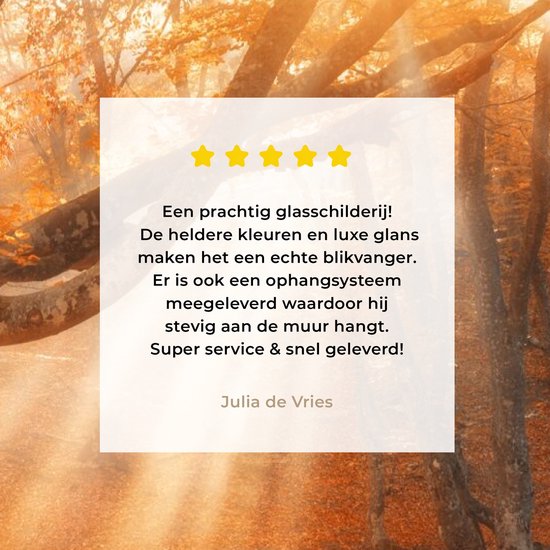 MuchoWow® Peinture sur verre - Arbre - Nature - Automne - 40x60 cm - Peintures sur verre acrylique - Photo sur Glas