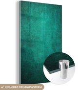 MuchoWow® Peinture sur verre 100x150 cm - Peinture sur verre acrylique - Mur turquoise - Photo sur verre - Peintures