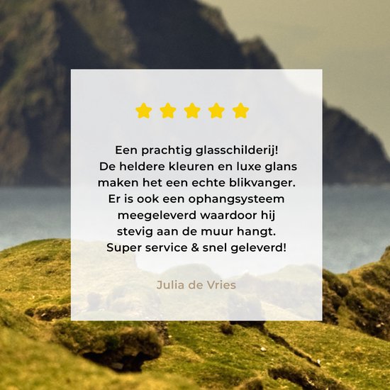 MuchoWow® Glasschilderij 60x40 cm - Schilderij acrylglas - Schapen aan de kust van Ierland - Foto op glas - Schilderijen