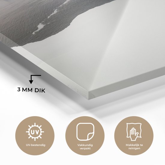 MuchoWow® Peinture sur Verre - Banquises dans l'eau près de l'Antarctique vue à vol d'oiseau - 60x40 cm - Peintures sur Verre Acrylique - Photo sur Glas