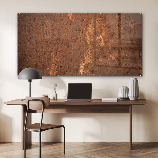 Peinture sur Verre - Rouille - Acier - Abstrait - 160x80 cm - Peintures sur Verre Peintures - Photo sur Glas