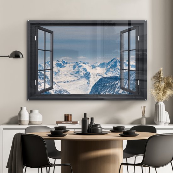 Peinture sur Verre - Voir à Travers - Berg - Paysage - 120x80 cm - Peintures sur Verre Peintures - Photo sur Glas