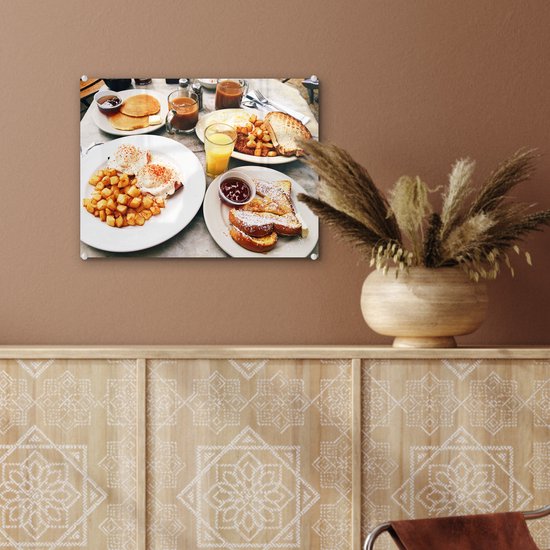 Peinture sur verre - Le brunch du week-end est servi - 40x30 cm - Peintures sur Verre Peintures - Photo sur Glas