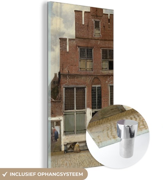 MuchoWow® Peinture sur verre - La rue - Johannes Vermeer - 80x160 cm - Peintures sur verre acrylique - Photo sur Glas