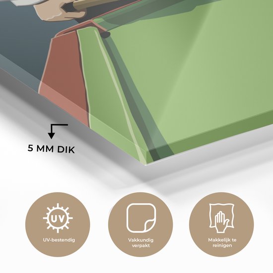 Peinture sur verre - un homme qui frappe en jouant au billard - 80x60 cm - Peintures sur Verre Peintures - Photo sur Glas