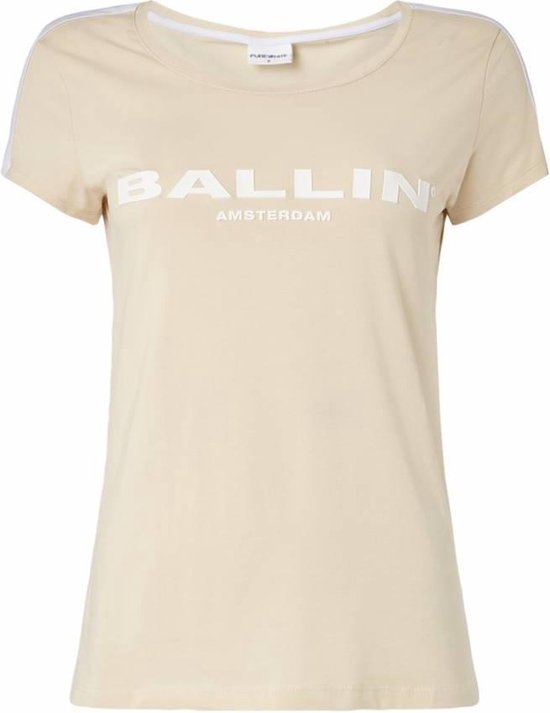 BALLIN Amsterdam Dames Striped T-shirt Sand | bol.com