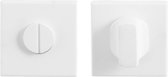 Toiletgarnituur - Wit - RVS - GPF bouwbeslag - GPF8911.42 50x50x8mm stift 5mm wit grote knop