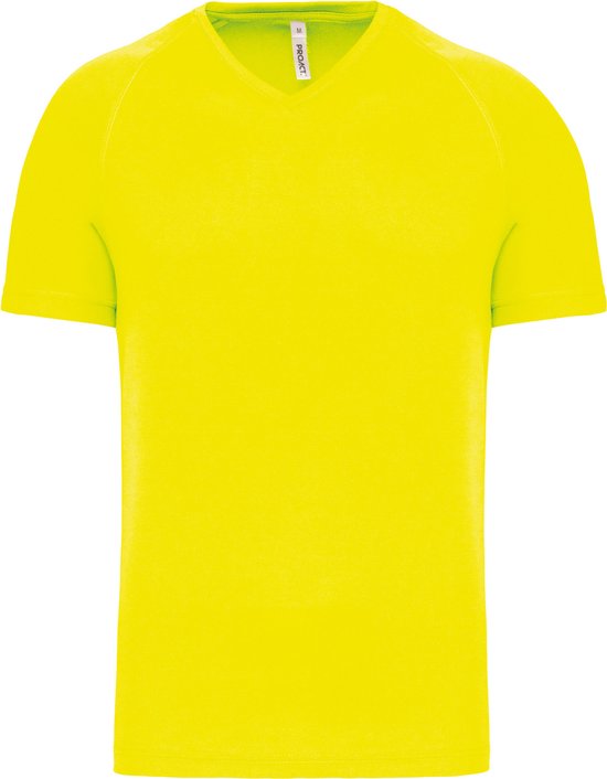 Chemise de sport homme Proact' à col V Yellow Fluo M bol