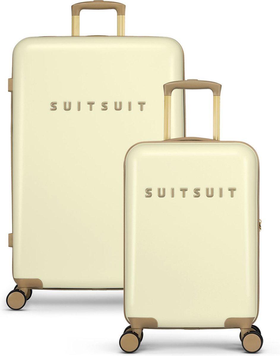 SUITSUIT Fusion Kofferset 2delig - 55 + 76 cm - 127L - Zacht Geel