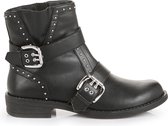 Buffalo Dapple Bootie Round Studs Zwart - Maat 37
