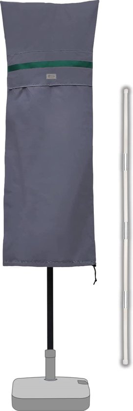 Housse pour parasol en polyester gris foncé