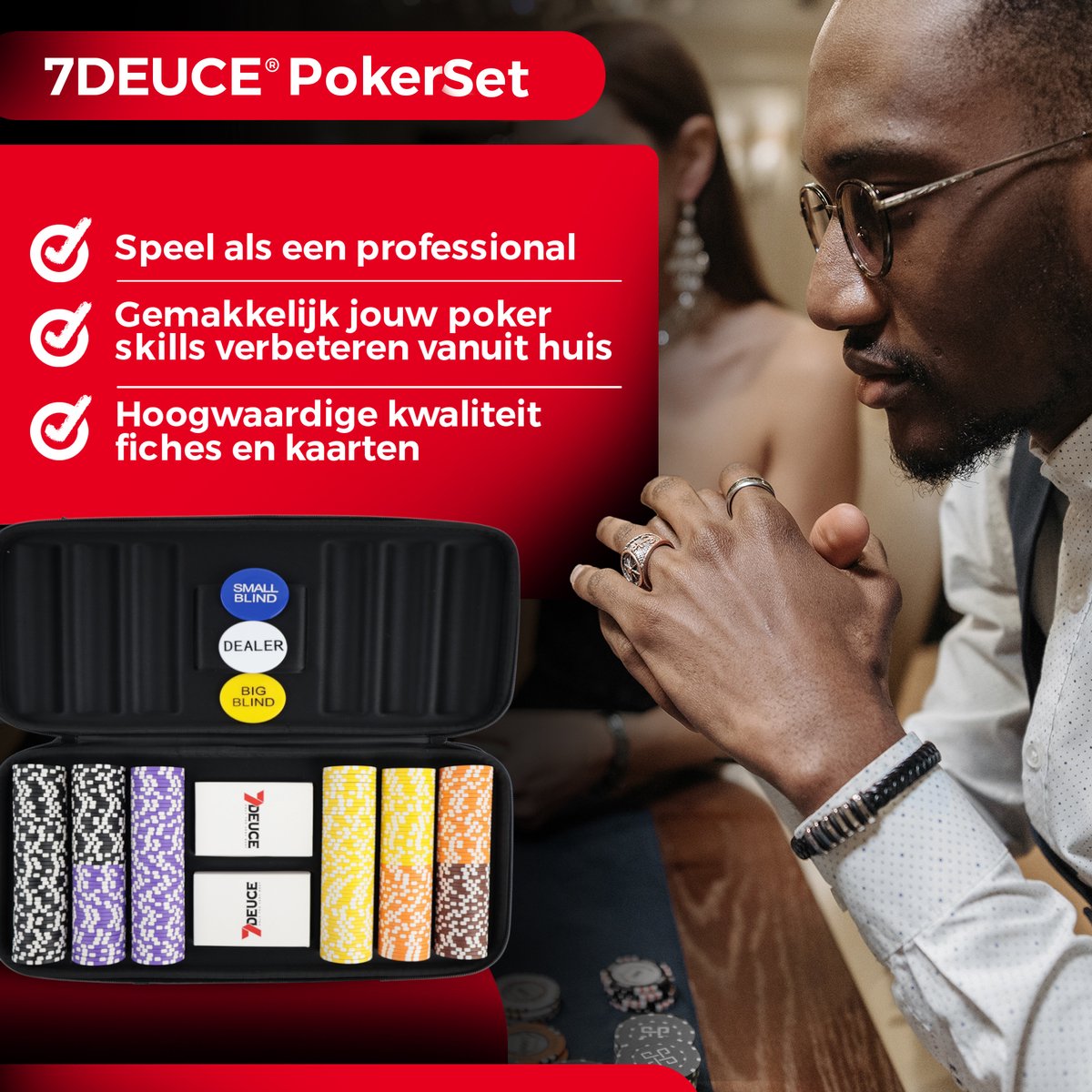 Centenary · Poker Set | Navy/Red