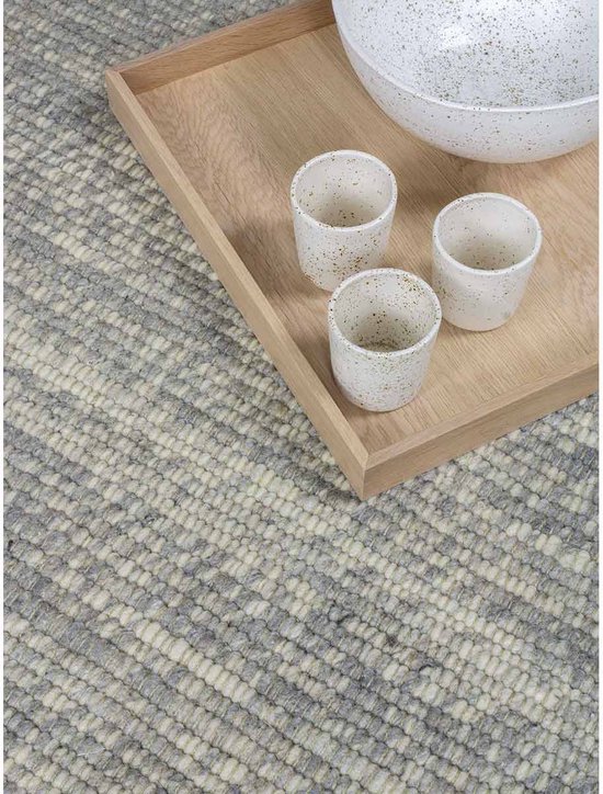 Tapis Festini en laine 140 cm x 200 cm Marco Grijs