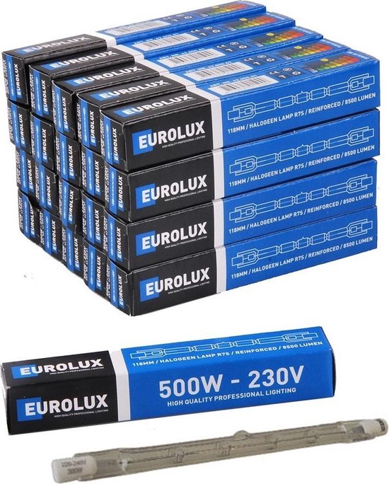 Eurolux Halogeen Buislamp Vn 500W 189mm Verst | bol.com