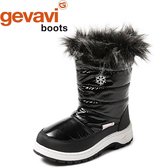 Zwarte met sneeuwvlokjes snowboot / winterlaars - maat 28