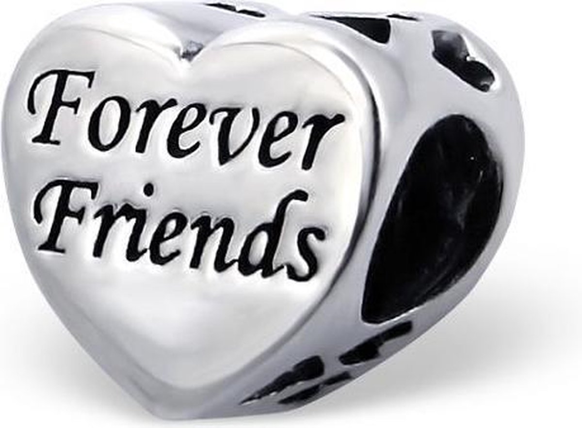Forever friends | Bedel | geschikt voor Biagi , Pandora , Trollbeads  armband | 925 zilver | bol