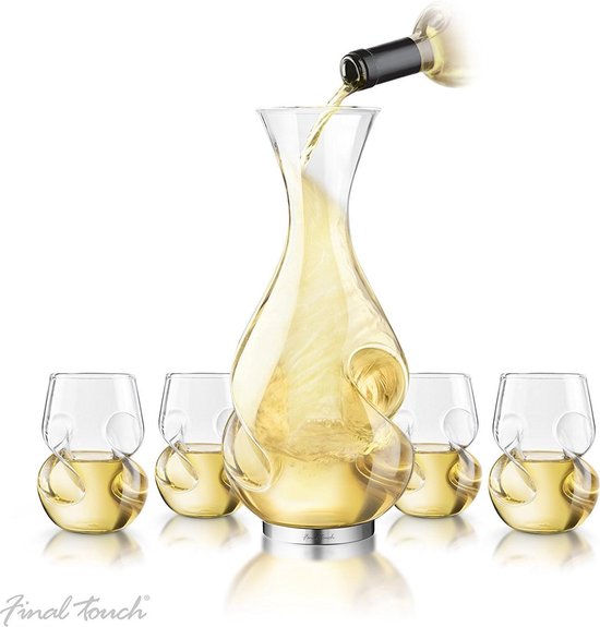 Ensemble de verres à vin blanc et carafe à boire Final Touch Riddle |  bol.com