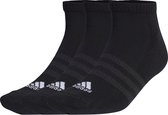 adidas Sportswear Gevoerde Korte Sokken 3 Paar - Unisex - Zwart - 37-39