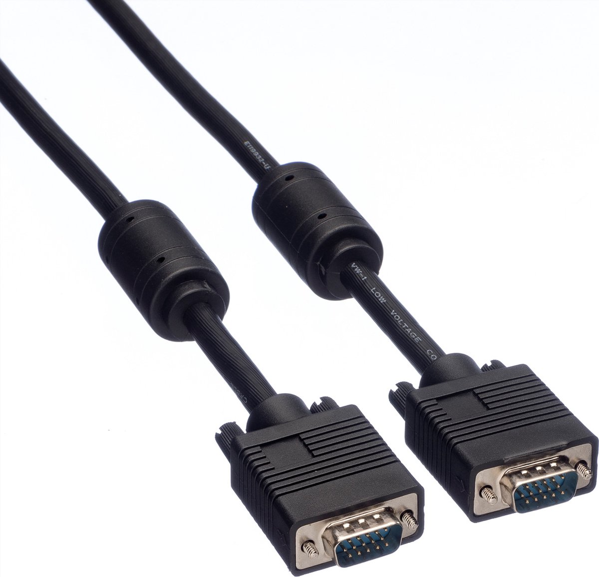 ROLINE SVGA High Quality Kabel met ferrietkernen + DDC, HD15M/M, 15pins, 2 m
