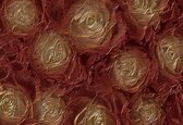 Fotobehang Golden Roses | XXL - 312cm x 219cm | 130g/m2 Vlies