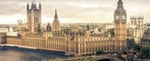 Fotobehang The View Of London | PANORAMIC - 250cm x 104cm | 130g/m2 Vlies
